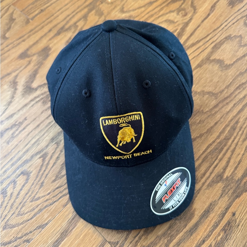 Lamborghini Black Hat with Gold Emblem